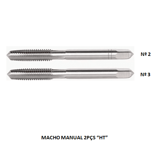MACHO MANUAL UNC - 04.76 - 3/16 X 24 - 2PCS HT