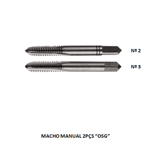 MACHO MANUAL UNC - 06.35 - 1/4 X 20 - 2PCS OSG