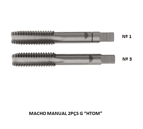 MACHO MANUAL BSP - 09.72 - 1/8 X 28 - 2PCS HTOM