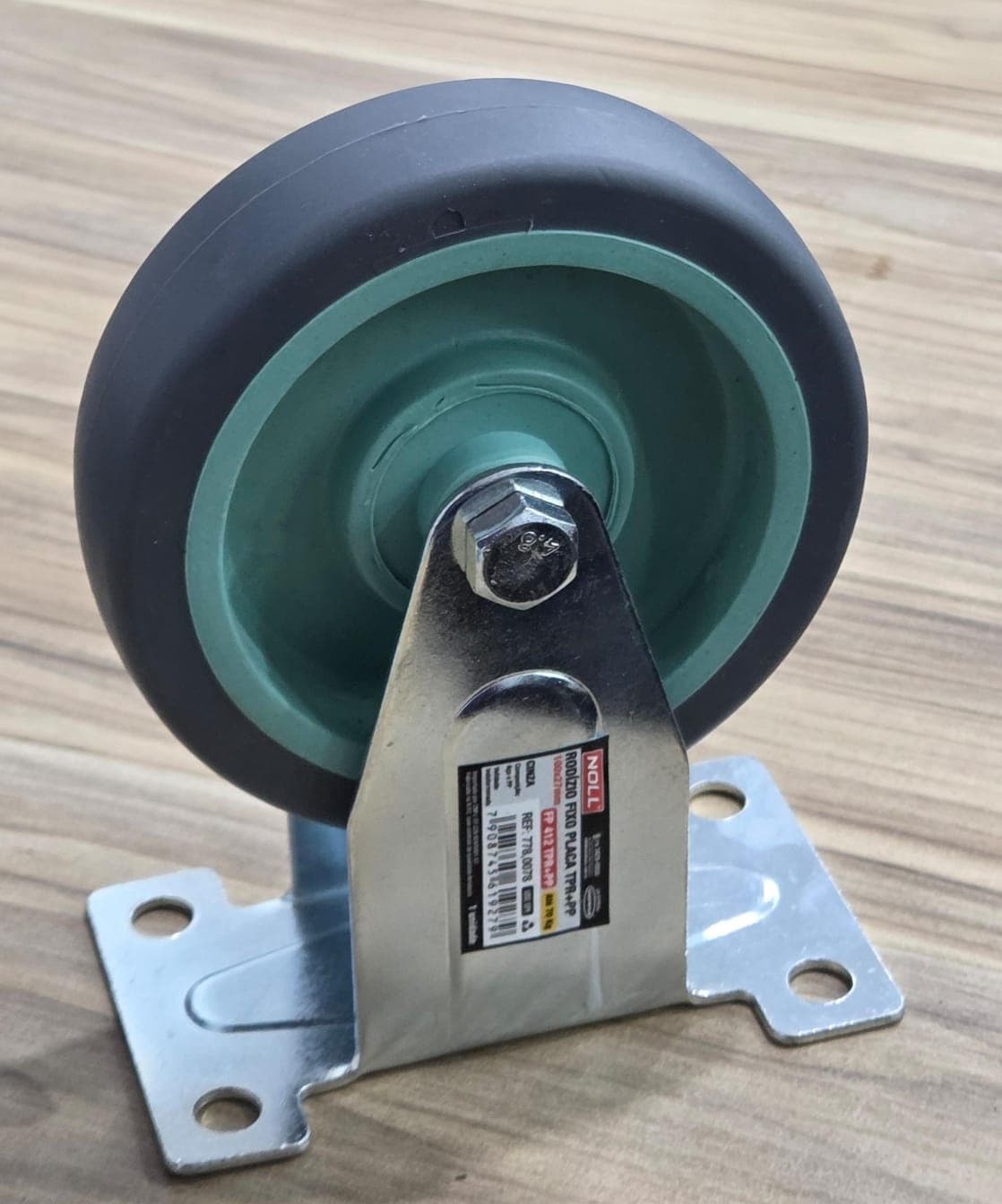 RODIZIO 4" FIXO PLACA PVC 70KG - FLP 412 TPR+PP