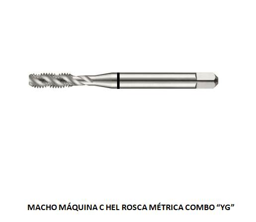 MACHO MAQ C HEL M10 X 1.50 COMBO YG-1**