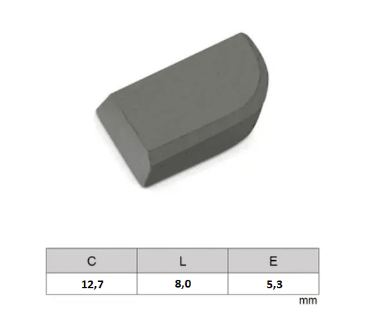 PASTILHA DE VIDEA SOLDAVEL - G12 P30 - 12.7 X 8.0 X 5.3