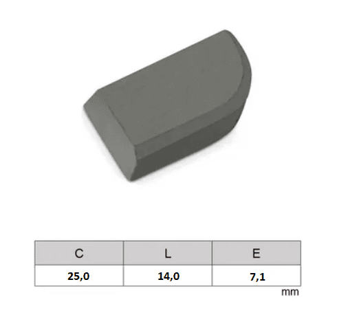 PASTILHA DE VIDEA SOLDAVEL - B25 YT5 P30 - 25.0 X 14.0 X 7.1