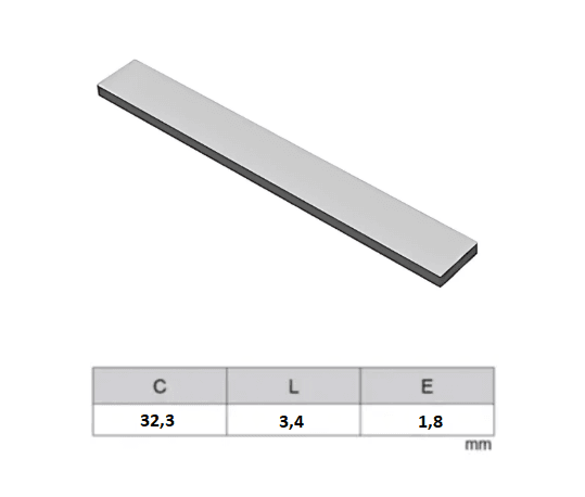 PASTILHA DE VIDEA SOLDAVEL - STB 24 - 32.3 X 3.4 X 1.8