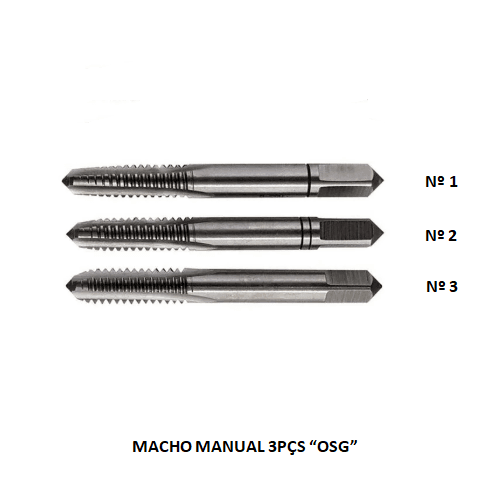 MACHO MANUAL UNC - 12.70 - 1/2 X 13 - 3PCS OSG*