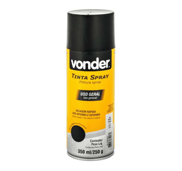 TINTA SPRAY PRETO FOSCO 350ML