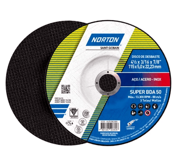 DISCO DE DESBASTE 04.1/2" BDA50 NORTON IND