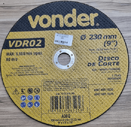 DISCO DE CORTE 09" 230X3.2X22.23 VDR02