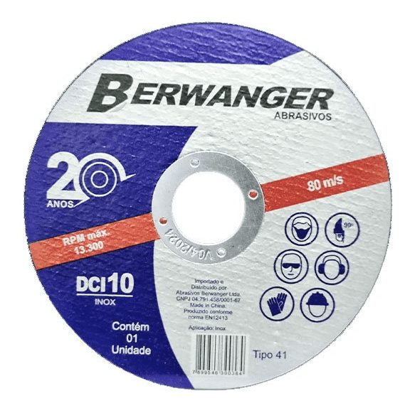 DISCO DE CORTE 04.1/2" 115X1.6X22.23 DCI 10