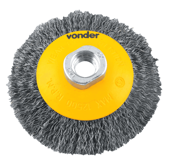 ESCOVA CIRCULAR CONICA 4.1/2" M14 ONDULADA