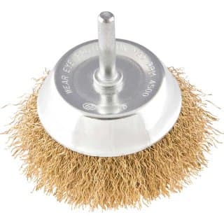ESCOVA COPO ACO LATONADO 2" COM HASTE 1/4 VONDER