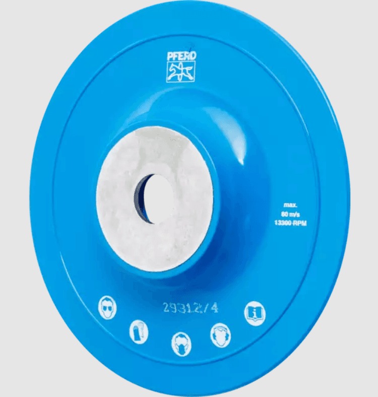 DISCO DE APOIO PRATO PLASTICO GT 115 - ROSCA M14 UNF AZUL
