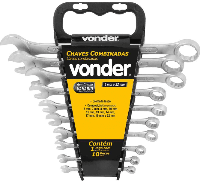 JG CHAVE COMBINADA 06 A 22MM - 10 PCS CRV
