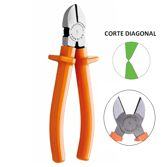 ALICATE CORTE DIAGONAL 6" ISOLADO 1000V - TRAMONTINA PRO