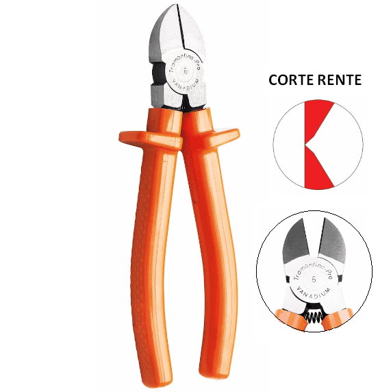 ALICATE CORTE DIAGONAL RENTE 6" ISOLADO 1000V C/MOLA