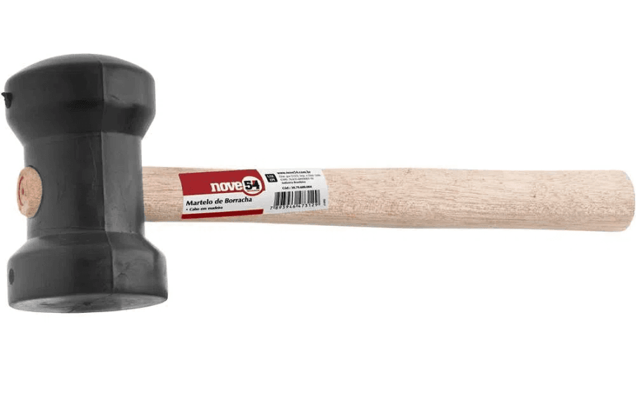 MARTELO DE BORRACHA 60 MM PRETO