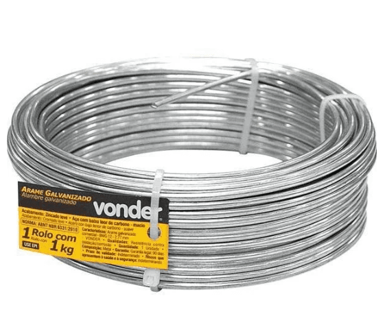 ARAME GALV COMERCIAL BWG 12 - 2.77MM 1KG 21.4M
