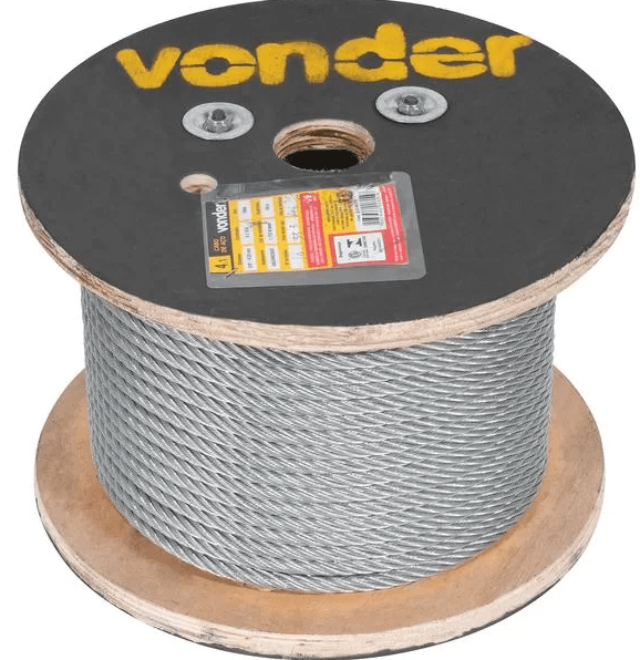 CABO DE ACO 4.80 - 3/16" 6X19 (0,067G - 1 METRO) PLASTIFI