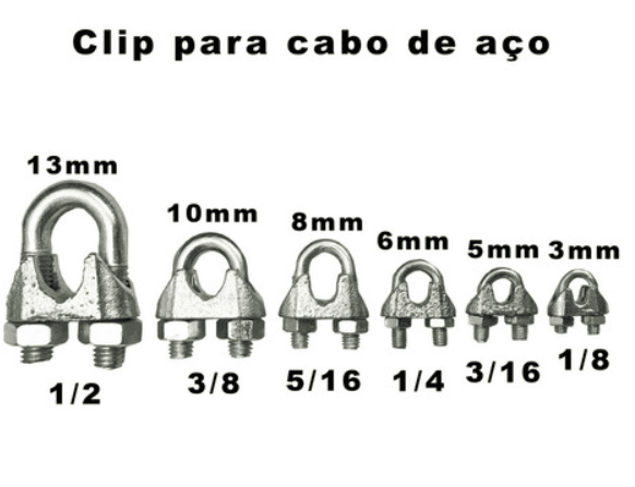 CLIPS P/CABO DE ACO 06.40 - 1/4