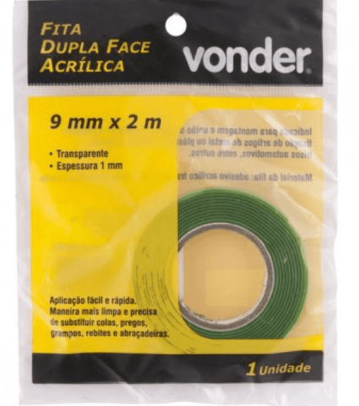 FITA DUPLA FACE ACRILICA 09 X 02 VERDE