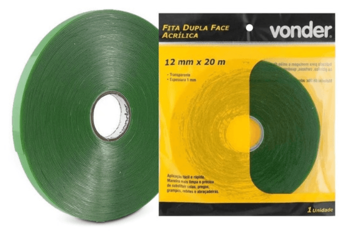 FITA DUPLA FACE ACRILICA 12 X 20 VERDE