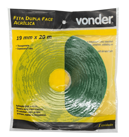 FITA DUPLA FACE ACRILICA 19 X 20 VERDE