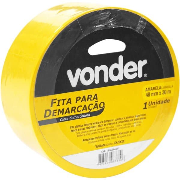 FITA ADESIVA 48 X 30 DEMARCACAO AMARELA