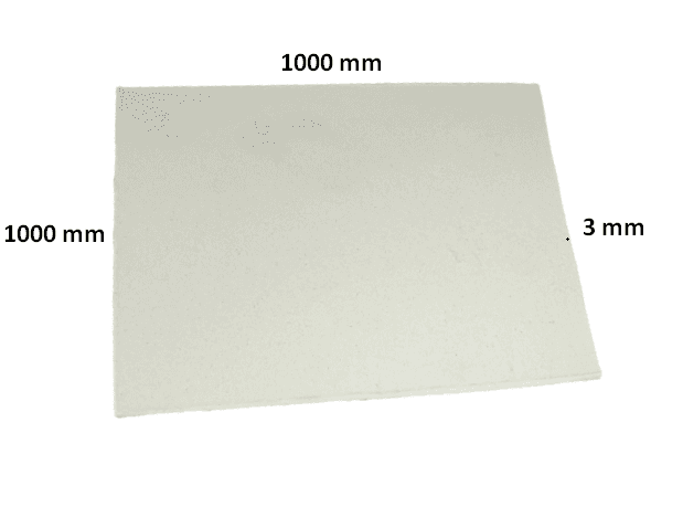 PAPELAO DE ISOLAMENTO TERMICO 3 X 1000 X 1000 MM