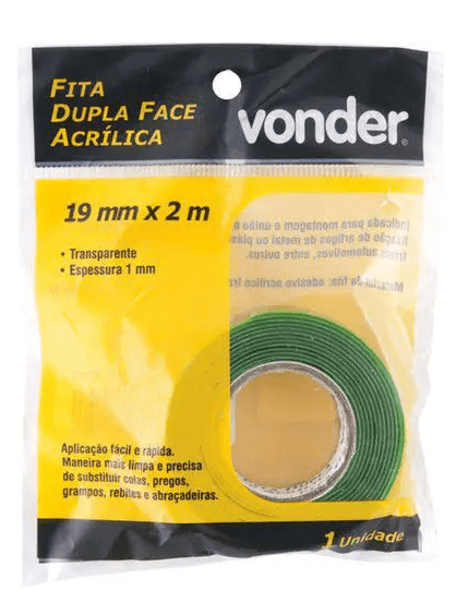 FITA DUPLA FACE ACRILICA 19 X 02 VERDE