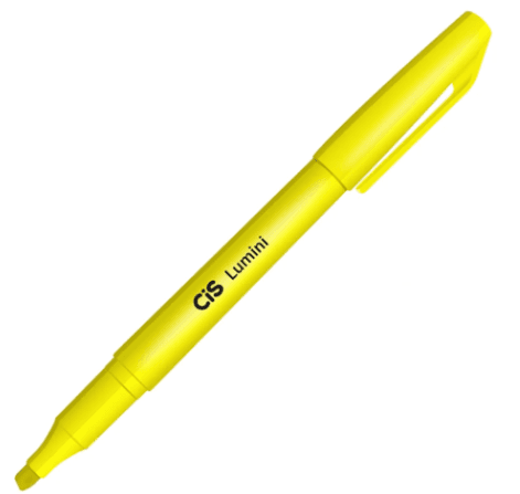 MARCADOR DE TEXTO AMARELO CIS LUMINI