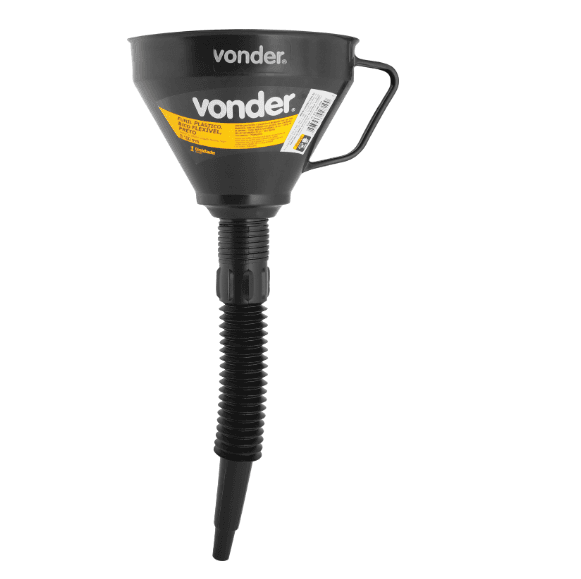 FUNIL PLASTICO PRETO BICO FLEXIVEL 160MM VONDER