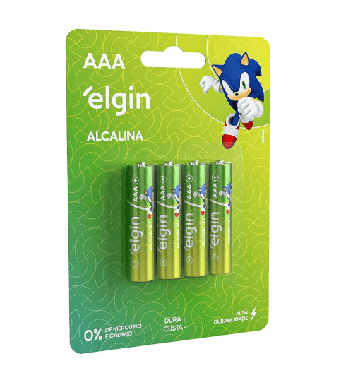 PILHA ALCALINA AAA C/4 - PALITO