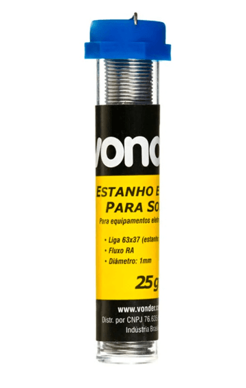 ESTANHO ROLO DE FIO 1.0 25 GR TUBINHO