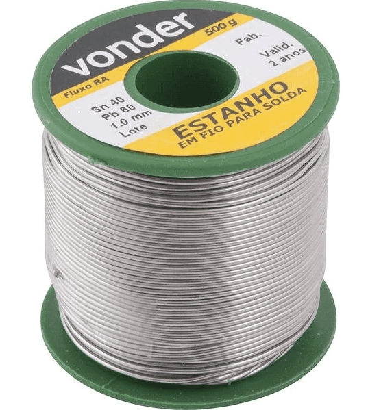 ESTANHO ROLO DE FIO 40X60 1.0 500 GR 1.0MM 500GR