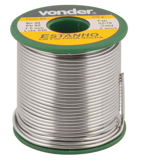ESTANHO ROLO DE FIO 40X60 1.5 500 GR 1.5MM 500GR