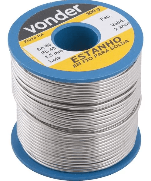 ESTANHO ROLO DE FIO 60X40 1.5 500 GR 1.5MM 500GR