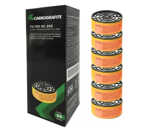 CARTUCHO FILTRO MASCARA RC 203 - CA: 7.072