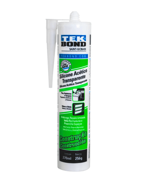 SILICONE INCOLOR ACETICO 256GR TEKBOND