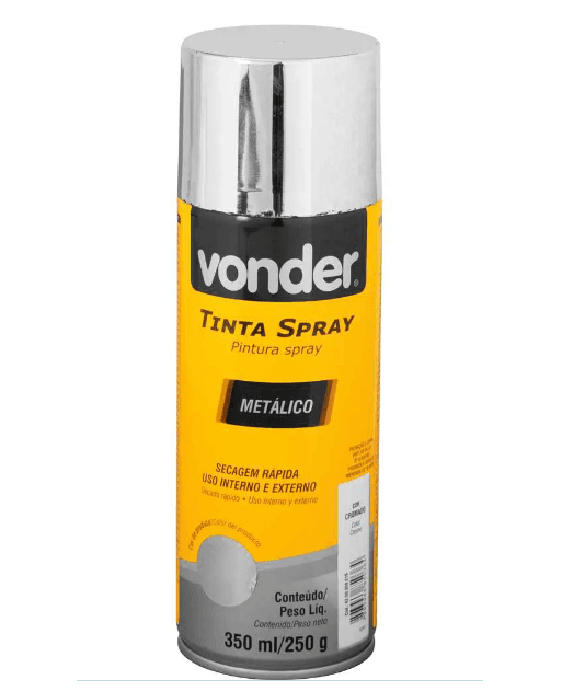 TINTA SPRAY METALICA CROMADA 350ML
