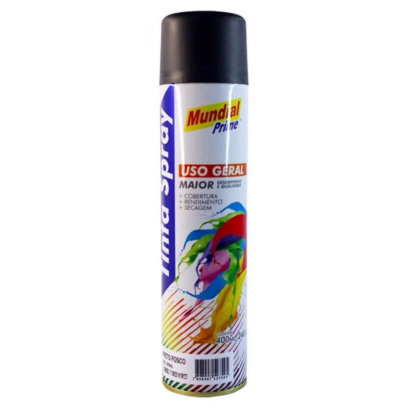 TINTA SPRAY PRETO FOSCO 400ML*
