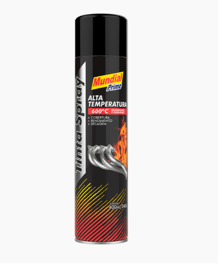 TINTA SPRAY PRETO FOSCO ALTA TEMPERATURA 400ML