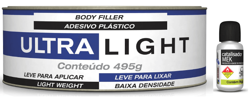 MASSA PLASTICA 495GR C/ CATALISADOR ULTRA LIGHT