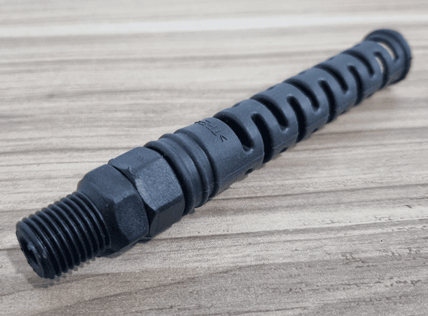 CONEXAO 1/4MX08MM - ROSCA 1/4 BSP MACHO TUBO 08MM COM MOLA