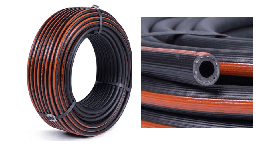 MANGUEIRA AR/AGUA 09.52-3/8 500LBS  PT/LARANJA- EXT Ø15MM***