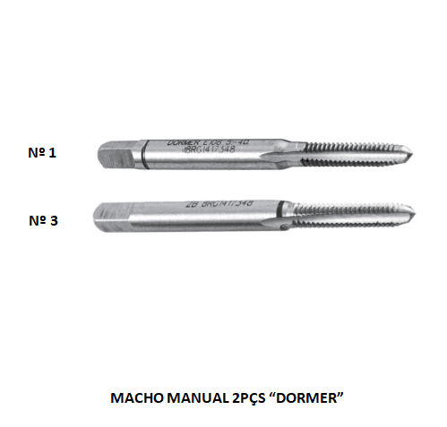 MACHO MANUAL UNF - 06.35 - 1/4 X 28 - 2PCS DORMER