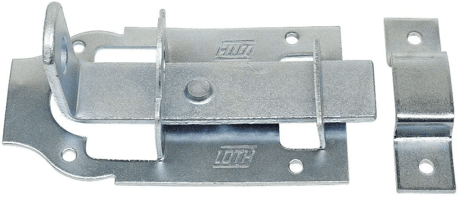 FECHO CHATO 4" ZINCADO C/ PORTA CADEADO