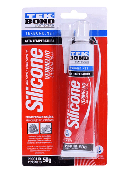 SILICONE VERMELHO ALTA TEMPERATURA -54º +316º 50GR